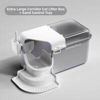 Popocola | Large Enclosed Cat Litter Box with Anti-Splash and Anti-Odor Features