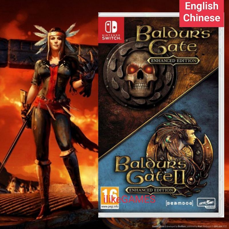 中文版/Eng 2in1 Nintendo Switch NS Baldurs Gate 1 2 博德之门 1+2