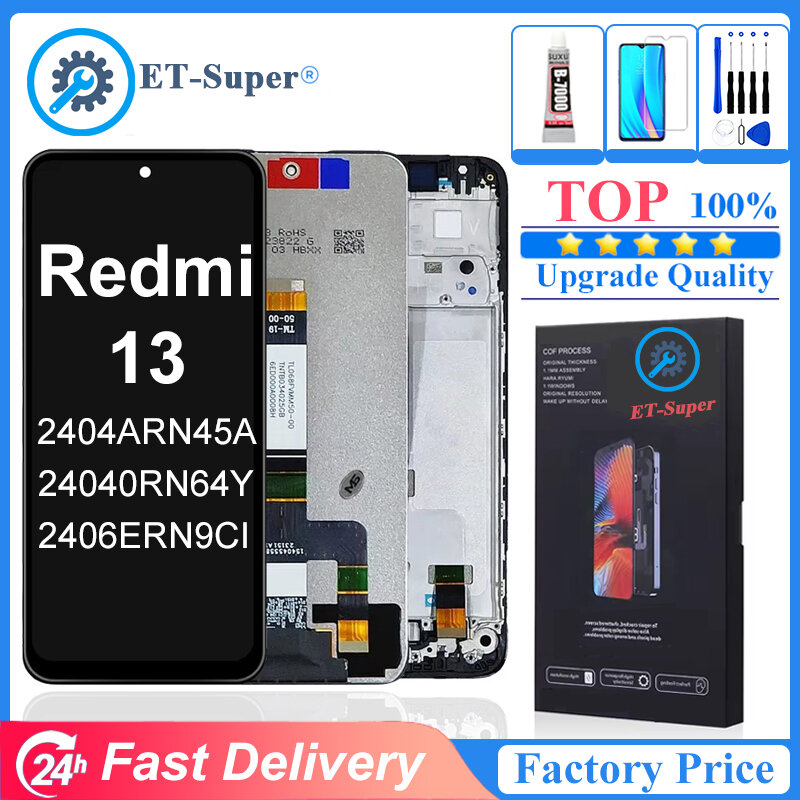 Màn hình LCD chất lượng cao cho Xiaomi Redmi 13 4g 5g 2404arn45a 2406ern9ci thay thế bộ cụm màn hình
