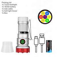 Alonefire x78 7xled sáng cao màu trắng/đỏ/xanh/xanh/365nm đèn UV đèn pin mini có thể sạc qua USB đi bộ đường dài cắm trại câu cá làm việc ngọn đuốc