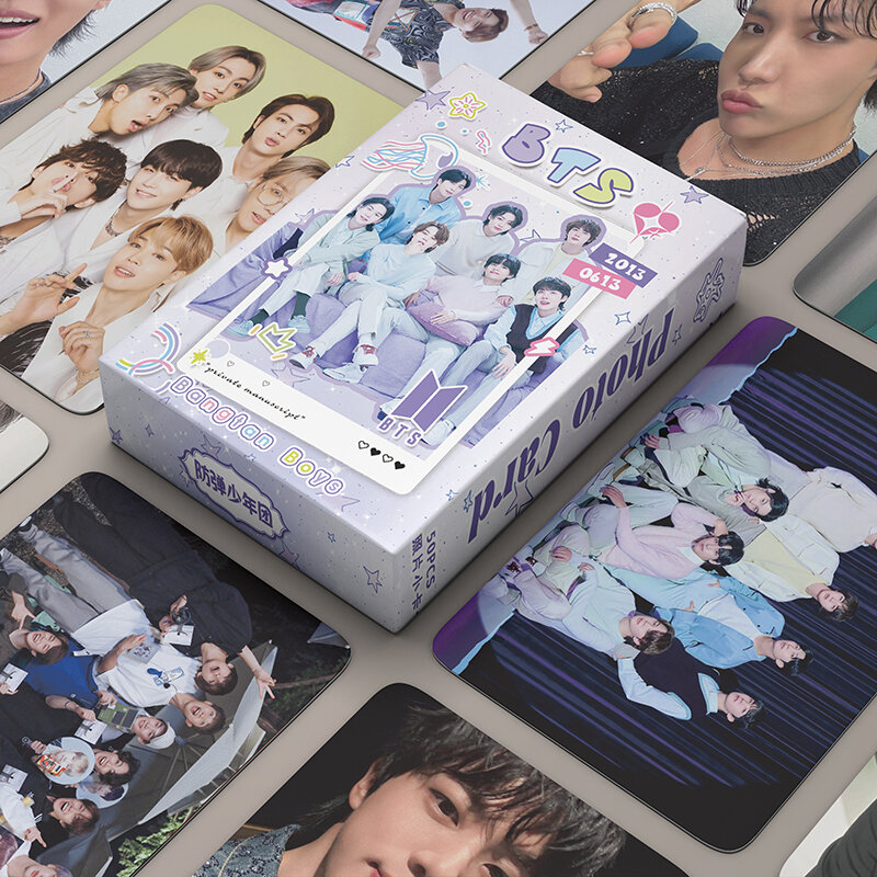 50pcs/box BTS Laser Card Photocards LOMO Card KPOP Album