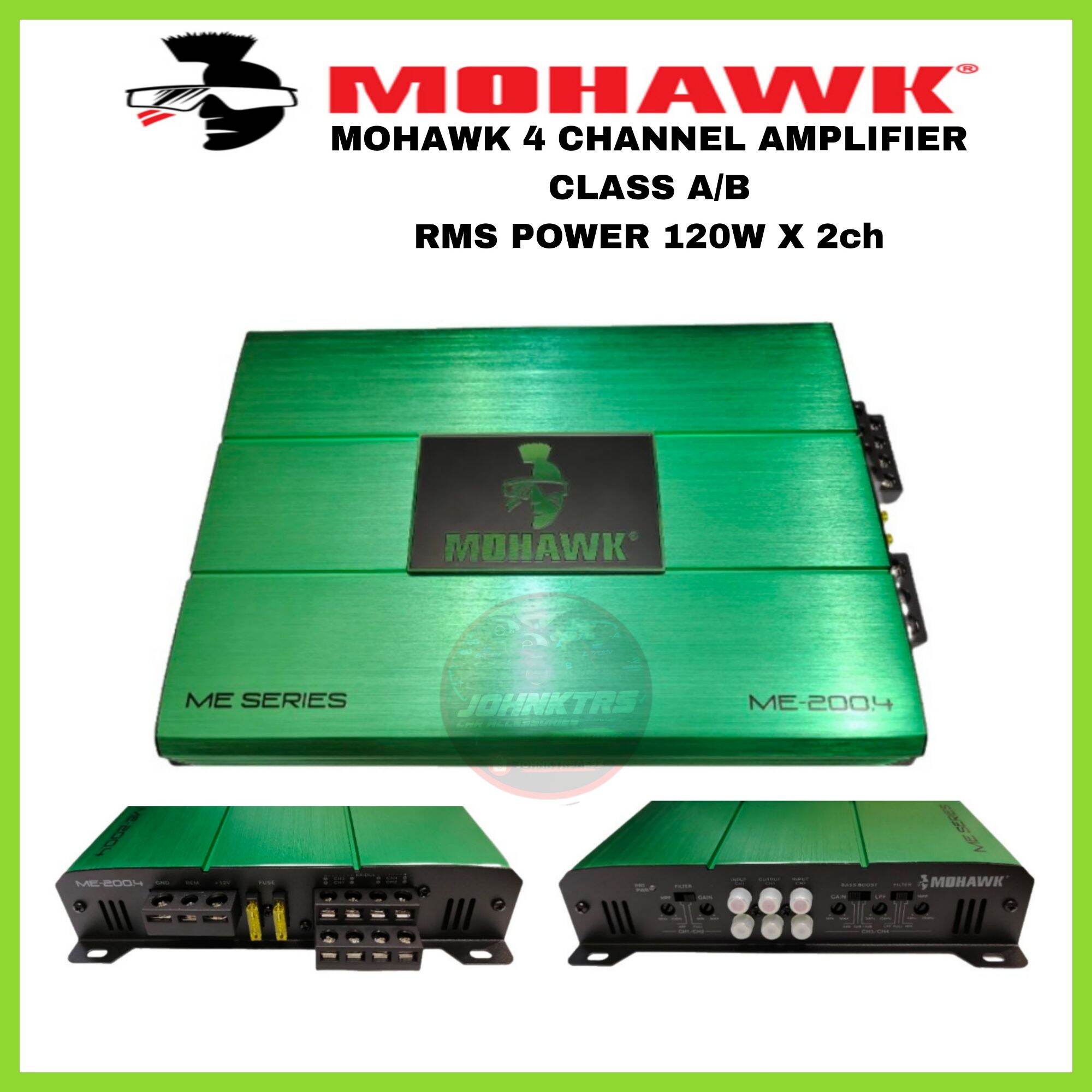 MOHAWK AMPLIFIER 4 CHANNEL CLASS A/B ME200.4 Lazada
