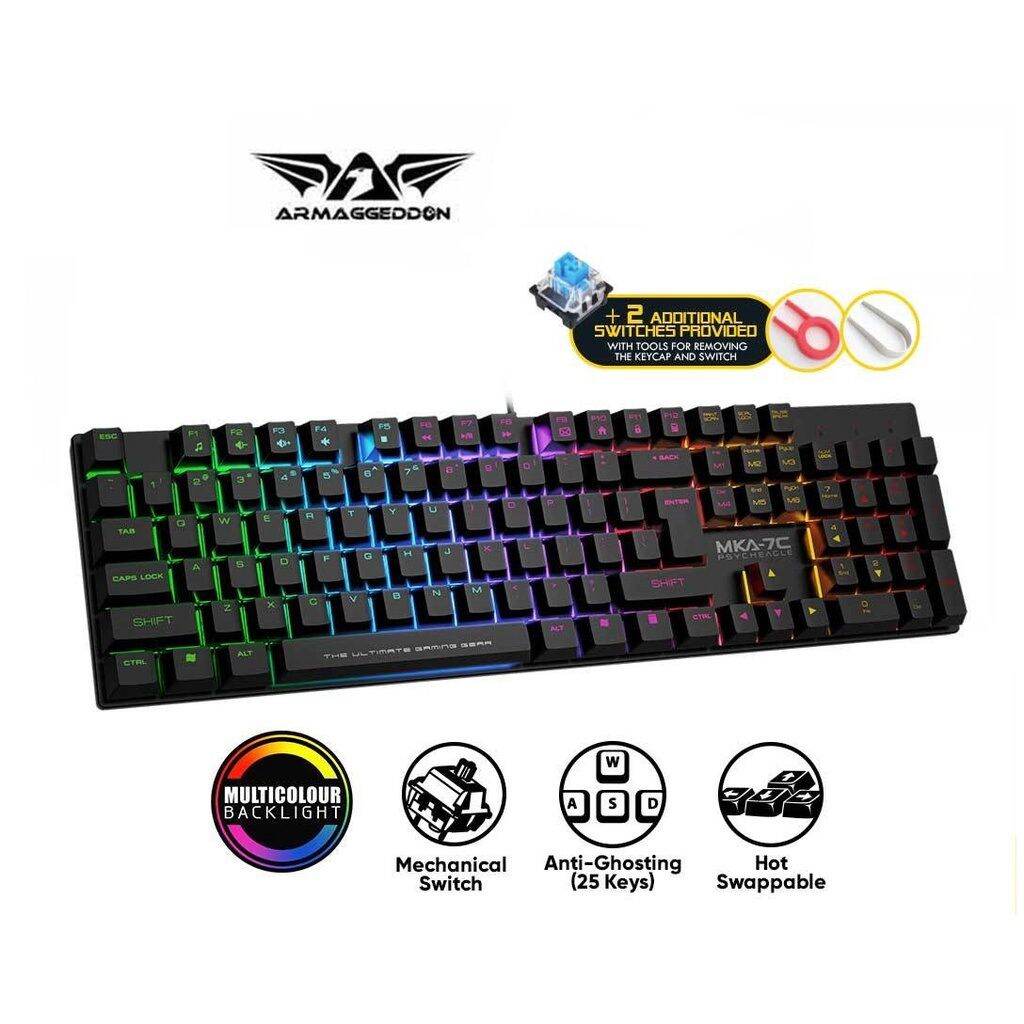 Armaggeddon MKA 7C Blue Switch Mechanical Keyboard | Hot-Swap | 104 ...