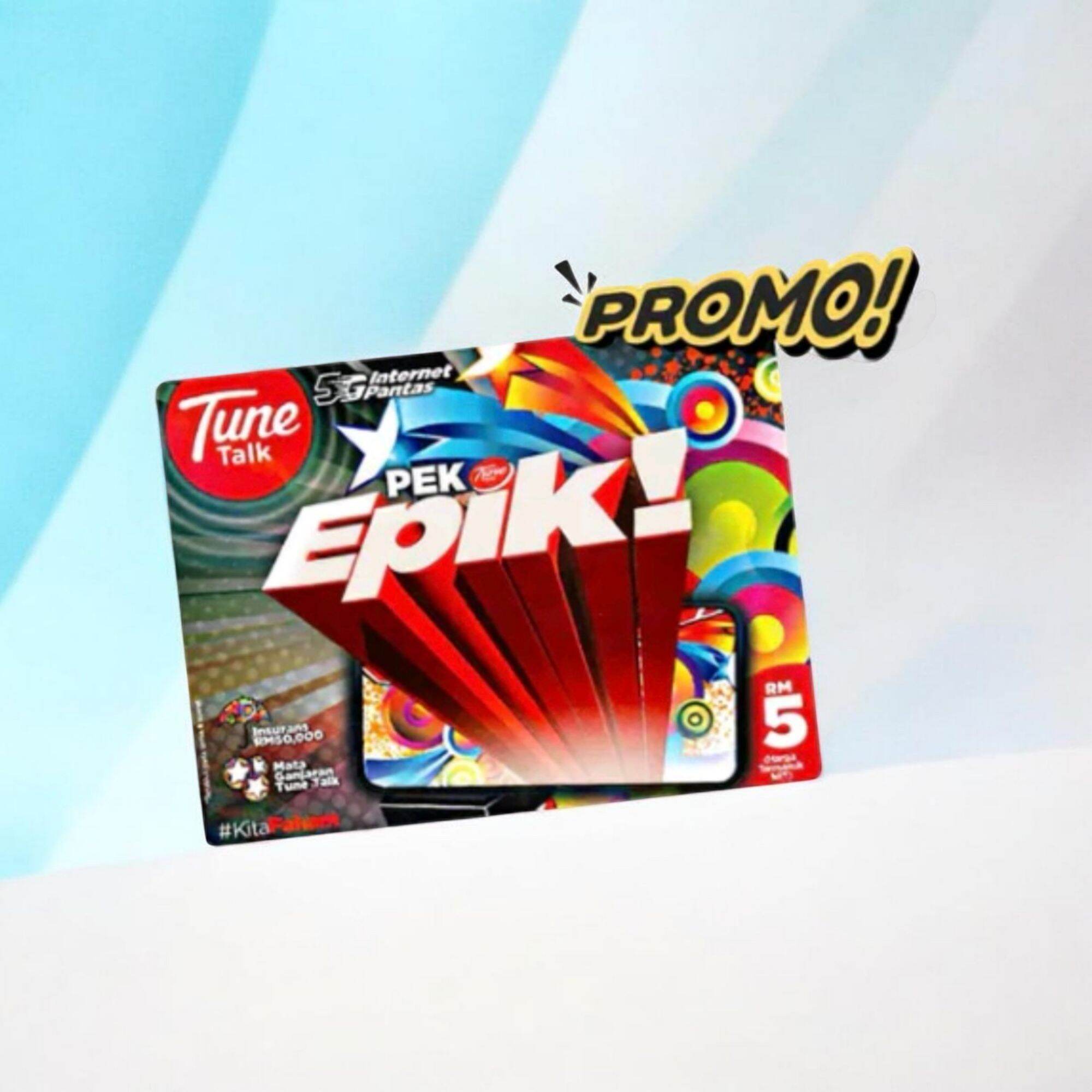 TUNETALK EPIK SIM CARD/ SIM KAD TUNETALK 350GB UNCAPPED SPEED 5G UNLIMITED CALL 350GB/150GB/50GB/1 YEAR VALIDITY