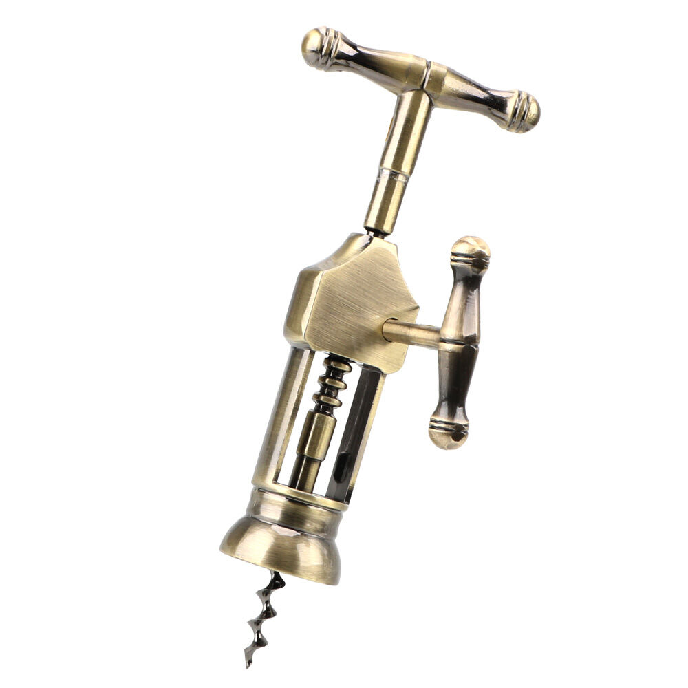 Vintage Rack & Pinion Corkscrew Classic Wine Bottle Opener Tool_voghion.com