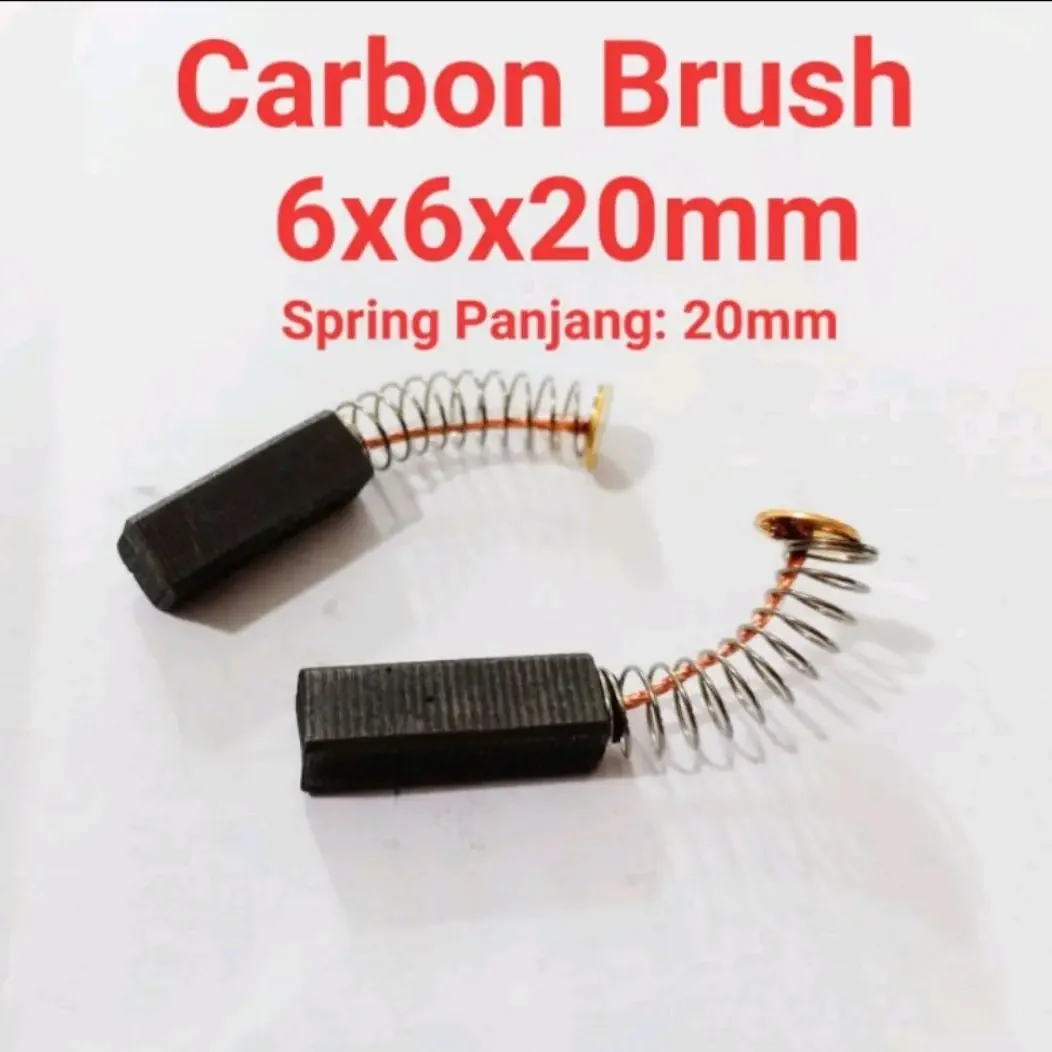 2 Biji 6x6x20mm Carbon Brush karbon Philips HR-2116