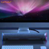 Carpbaba V8 Máy tính để bàn loa thanh âm thanh nổi Loa bluetooth siêu trầm cho máy tính xách tay máy tính xách tay Pc LED Soundbar