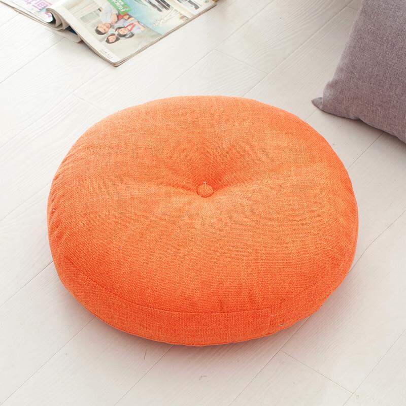 Thickened Cotton Linen Zafu Floor Cushion Removable And Washable round Japanese Style Window Seat Tatami Floor Sitting Pad
