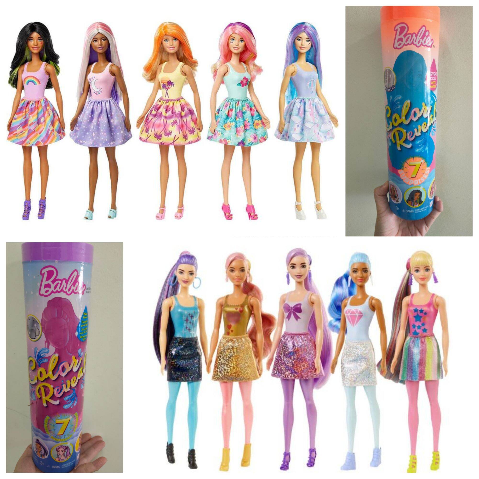 Barbie Color Reveal Mermaid Doll 7 Surprises  Barbie Color Reveal Shimmer  Series - Dolls - Aliexpress