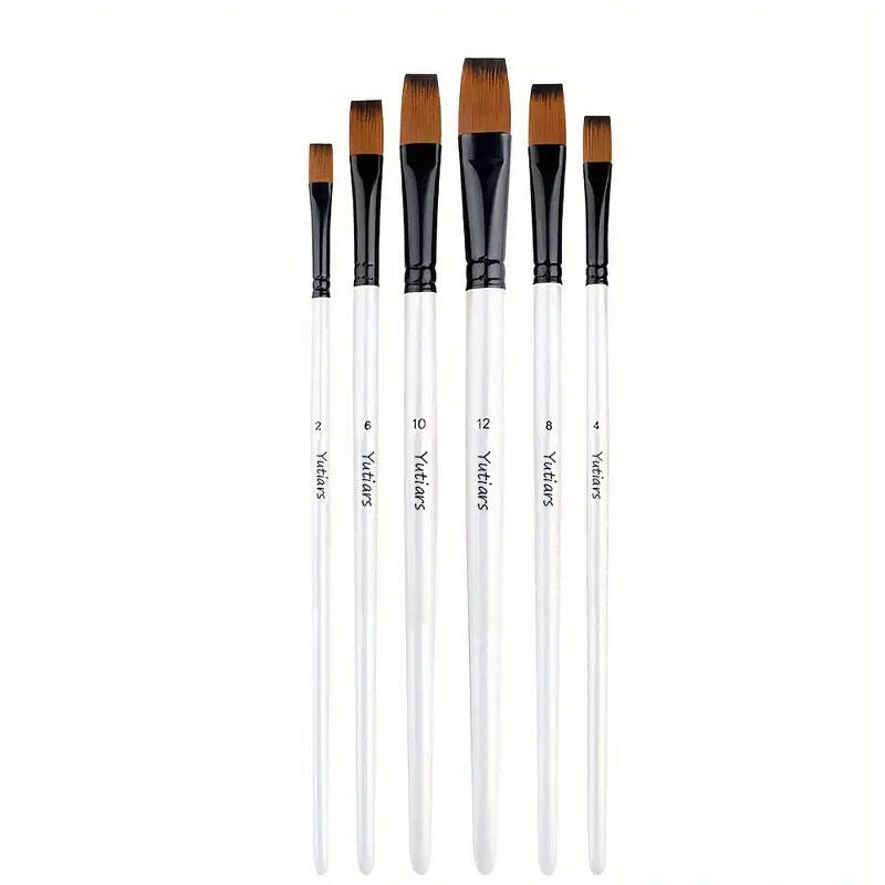 6 Pieces Paint Brush Set Artist Series Suitable for Artists and Beginners for Acrylic Painting Oil Watercolor Gouache