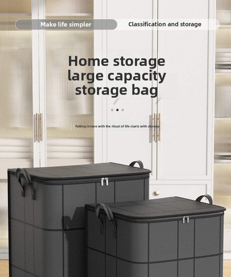 Extra Large Woven Storage Bag For Quilts And Bedroom Organisation_voghion.com