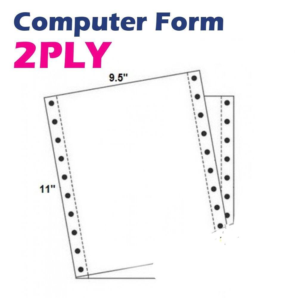 A4 9.5 x 11inch NCR Computer Paper Form Plain White Dot Matrix Printer Paper