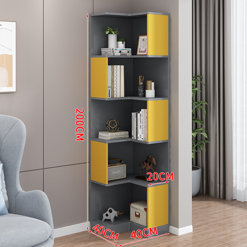 Modern Solid Wood Corner Cabinet Shelf Living Room Corner Cabinet