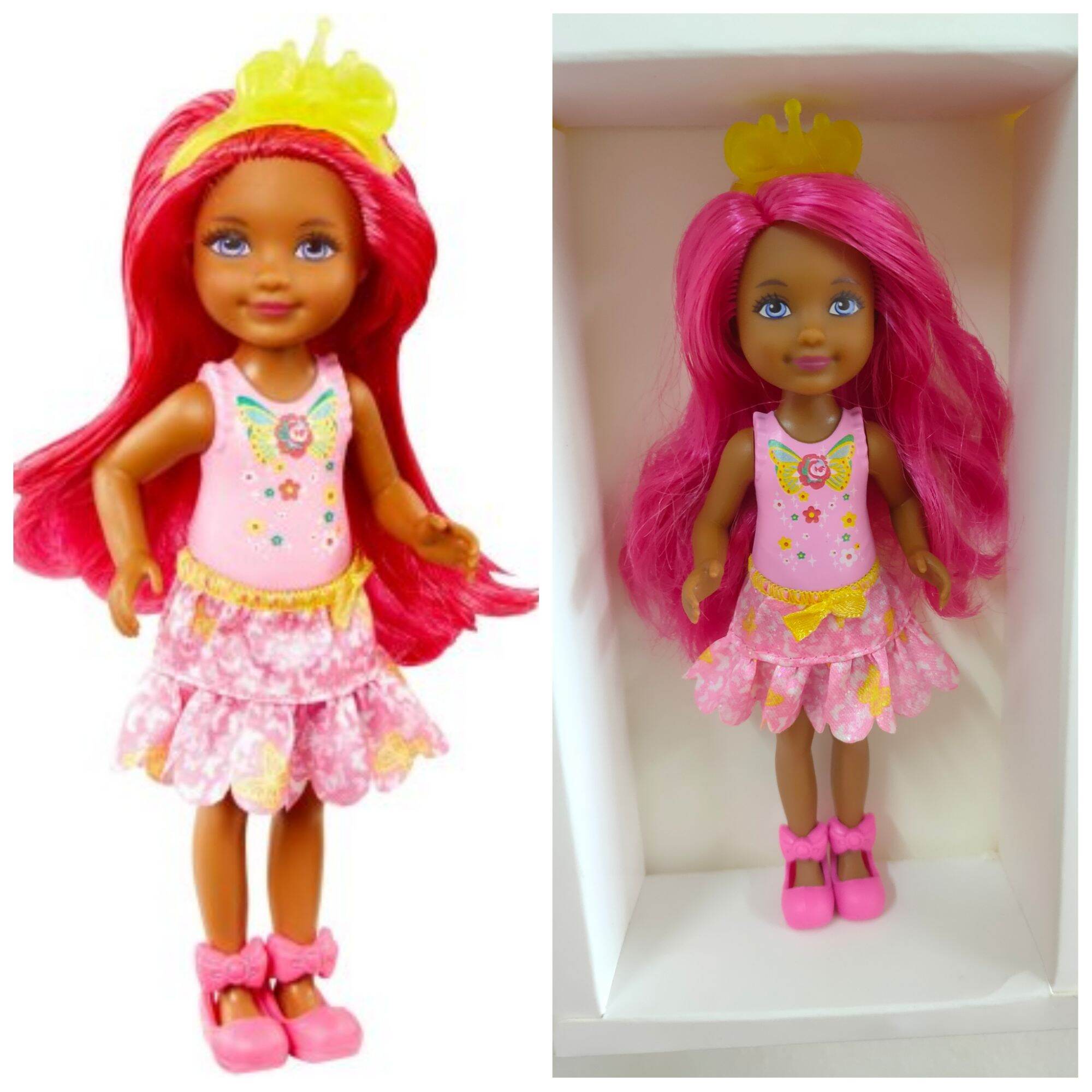 Barbie Dreamtopia Rainbow Cove Sprite Puppe – Mit Rotem Haar, Pinkem Outfit & Schmetterlings-Strumpf, Für Kinder Ab 3 Jahren