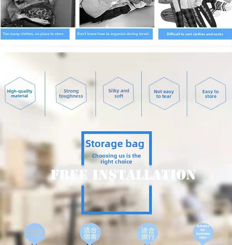 Large Capacity Drawstring Storage Bag, Round Bottom Dustproof Moisture Proof Pouch For Clothes Toys Blankets
_voghion.com