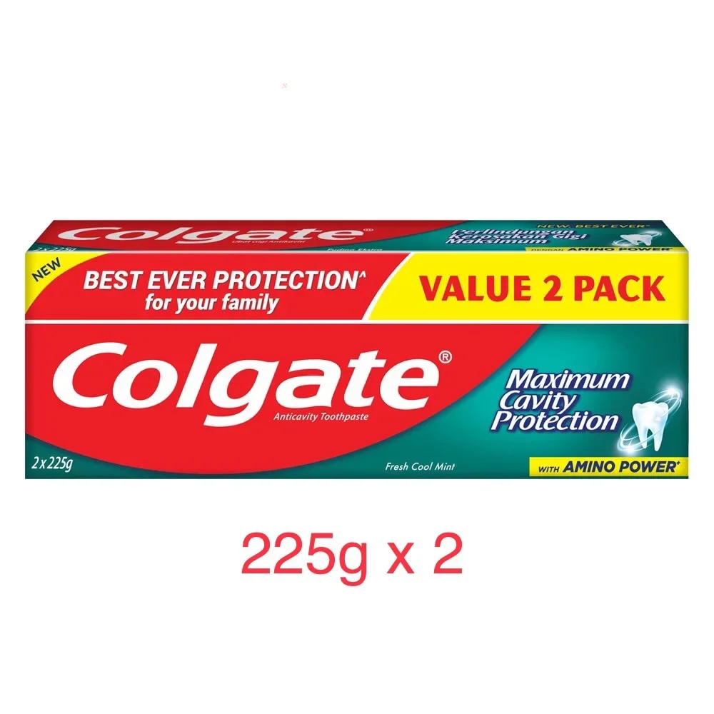 Colgate Maximum Cavity Protection Fresh Cool Mint 225g x 2