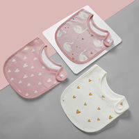 Insular | 3pcs/set Baby Girl Boy Feeding Bibs Waterproof Apron Cartoon Towel Kids Toddler Dinner Bandanas Burp Cloths Baby Accessories