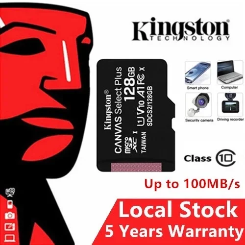 【LOCAL STOCK】 Kington Micro SD Card Memory Card Class 10 100MB/s 16GB/32GB/64GB/128GB TF Card For drone CCTV Dashcam
