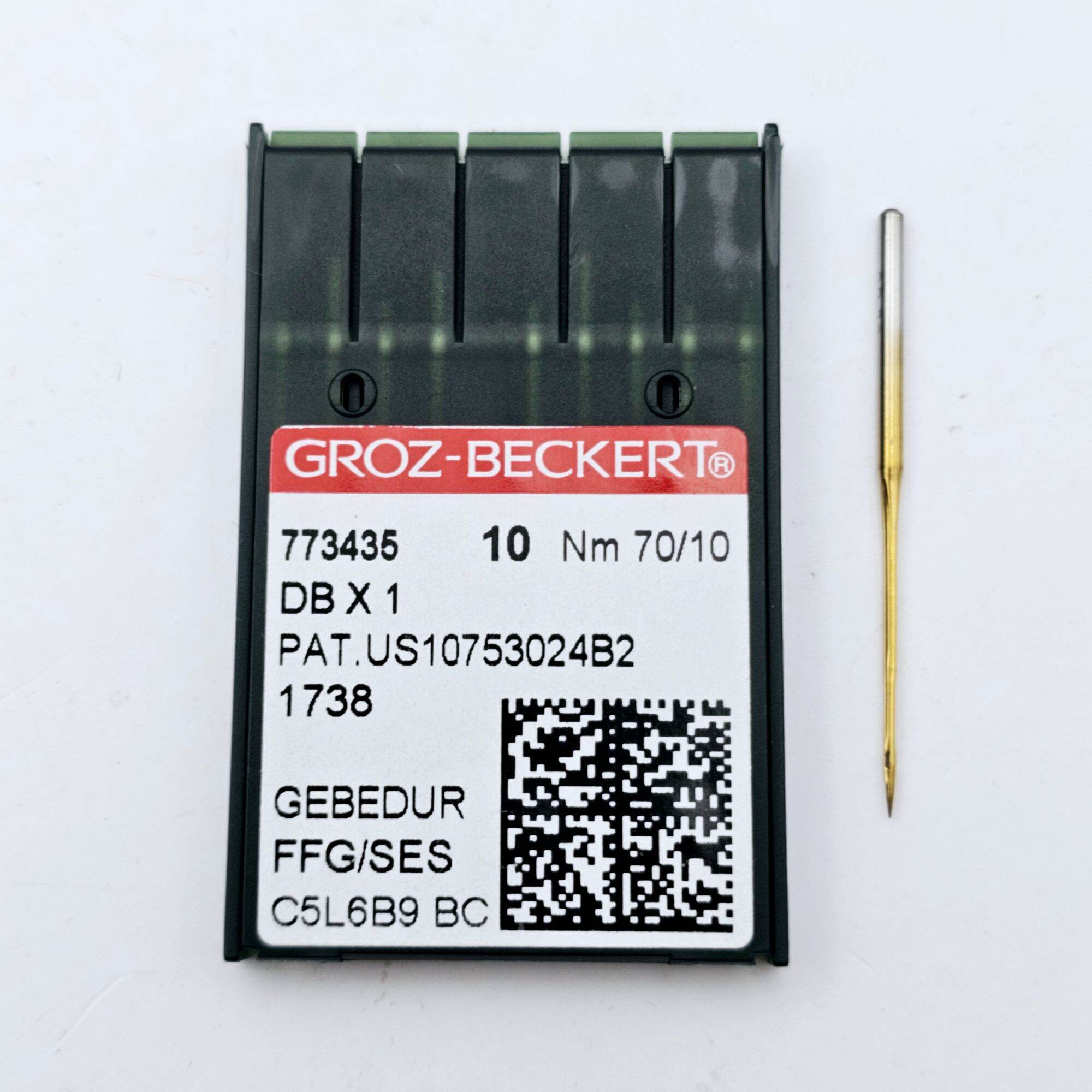 Groz Beckert DBx1 Gold Needle (Titanium Coated) Heat Protection Gold