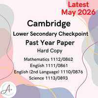 Cambridge Lower Secondary Checkpoint Past Year Paper + Answer | Hardcopy | Year 9 Checkpoint May 2026 | Math Science English Y9