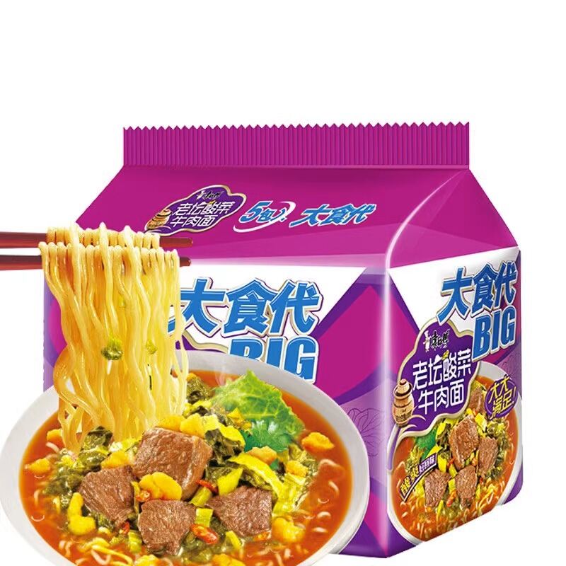 Master Kong Instant Noodles Big the Old Altar Pickled Beef Noodles Bags ...