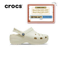 Crocs Women Classic Platform Clog - Bone