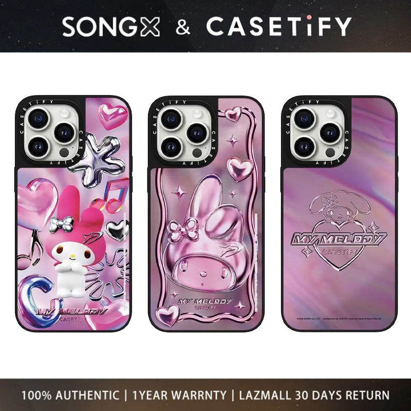SONGX Casetify Phone Case Co Branded My Melody Pattern Shockproof Case With Magsafe For iPhone 17 16 15 14 13 12 Pro Max/ iPhone 17 16 15 14 13 12 Pro/ iPhone 17 16 15 14 13 12