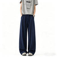 Pure Color Vintage Loose Wide Leg Casual Pants