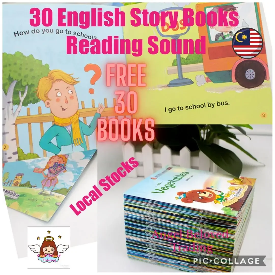 30 + FREE 30 English Story Books English with Reading Sound (QR Code) Children Kids Kid