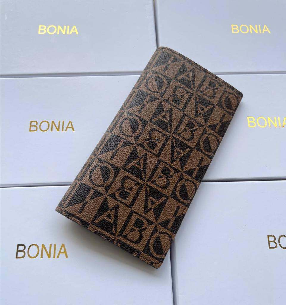 Premium Quality)Bonia_Ladies Wallet With Box