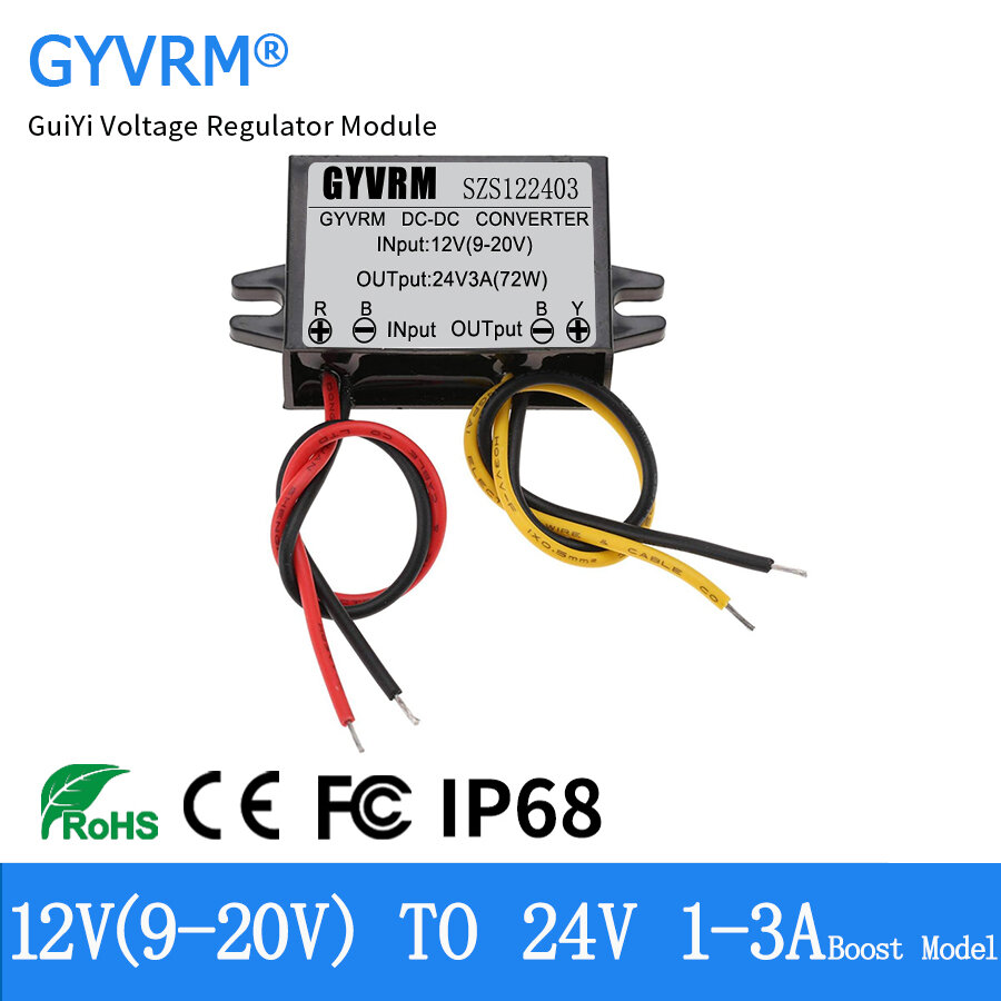 DC DC Converter 12V TO 24V 3A DC DC Boost Module 9-20V to 24V Boost ...