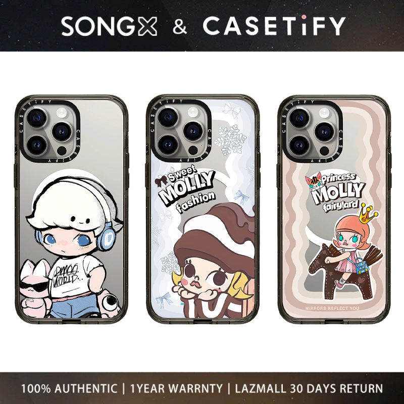 SONGX Casetify Acrylic Phone Case Co Branded Pop Mart Pattern Case With Magsafe For iPhone 17 16 15 14 13 12 Pro Max/ iPhone 17 16 15 14 13 12 Pro/ iPhone 17 16 15 14 13 12