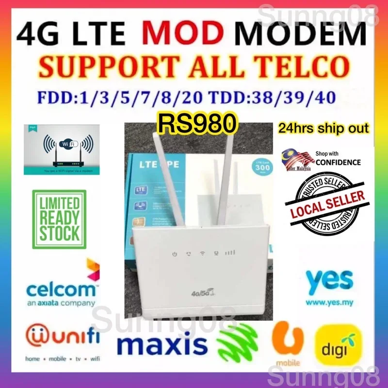 New Modified Modem 4G Router/CPE Wifi Modem With SIM Slot RS980 wifi router provide high-speed