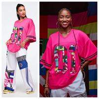 ZW  New Arrive Zumba Fitness Dancing Clothes Worldwide Oversized Mesh Top  Tee T Shirts    Back to the Fuchsia   Z1T00  0456