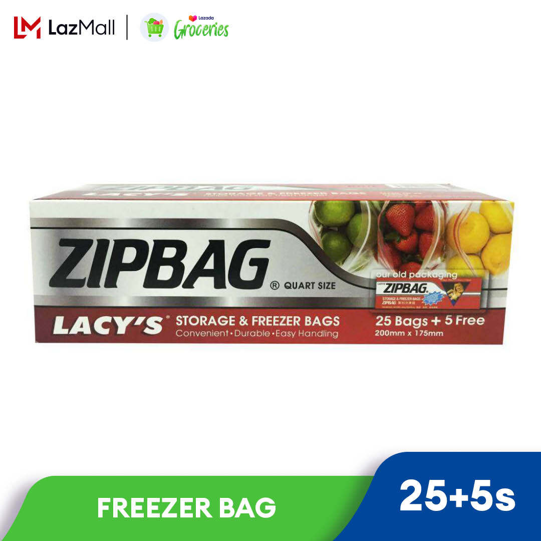 Glad Zipper Freezer Bags, Gallon, 15 Bags/Box (57034)