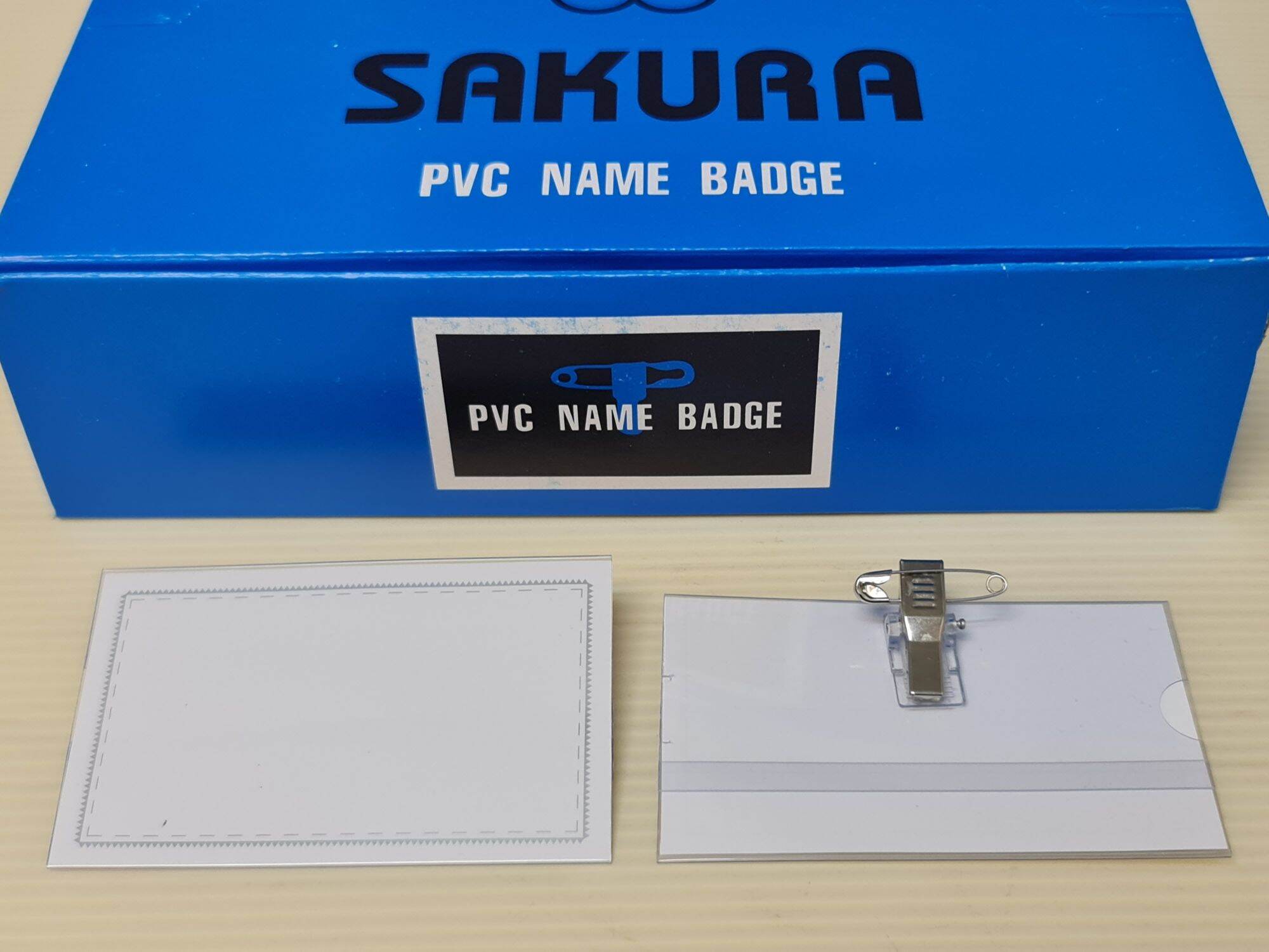 Sakura PVC Name Badge With Clip & Pin Lazada