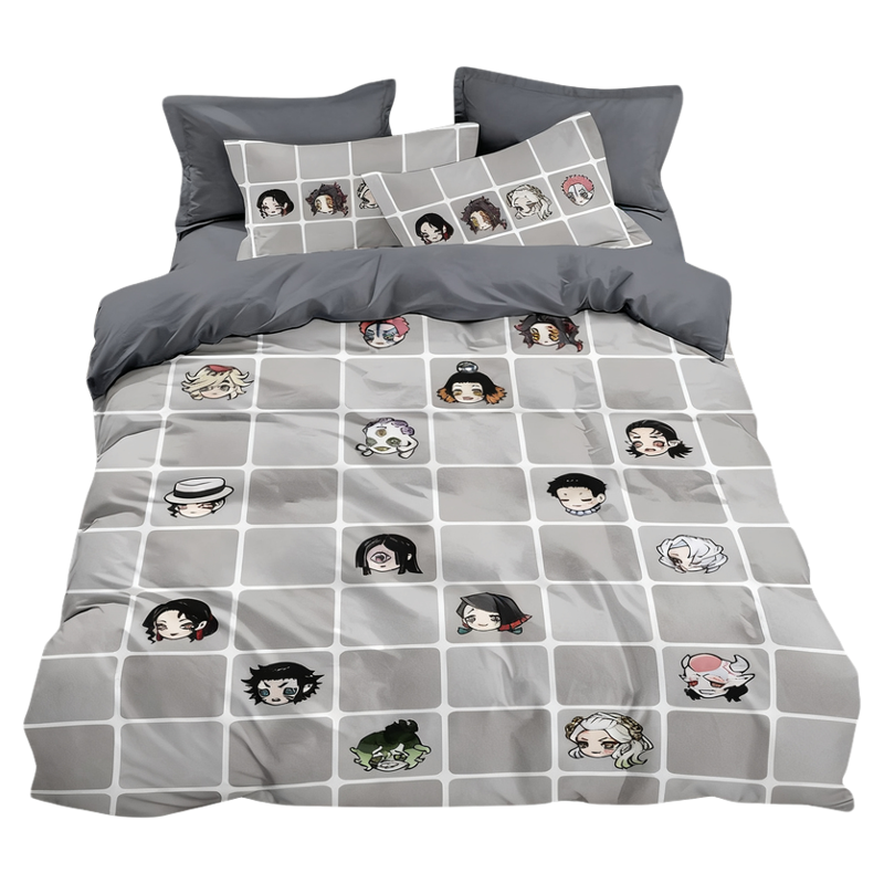 Pure Cotton Anime Bedding Set Ghost Slayer Themed Quadruple Pack Dormitory Bedding Sheets Covers Duvet Cover Student Friendly Harga  124 Ringgit*Penghantaran Percuma