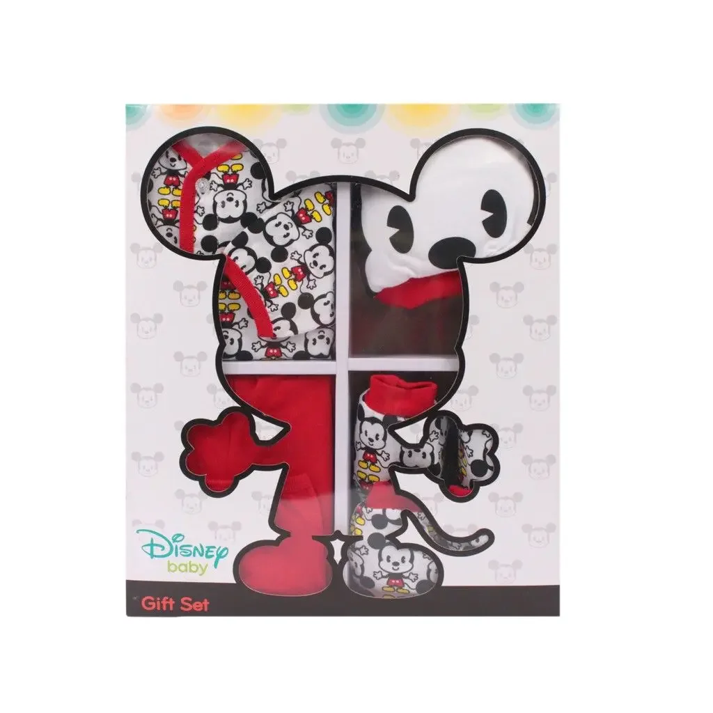 Disney Baby Mickey Premium New Born Gift Set (100% Cotton)