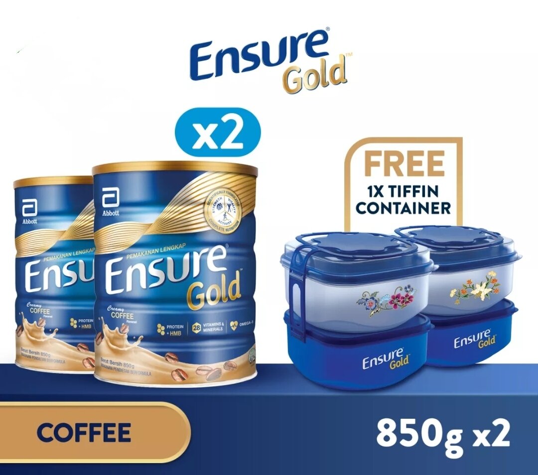 Ensure Coffee 850g x 2tins with Free Tiffin Container