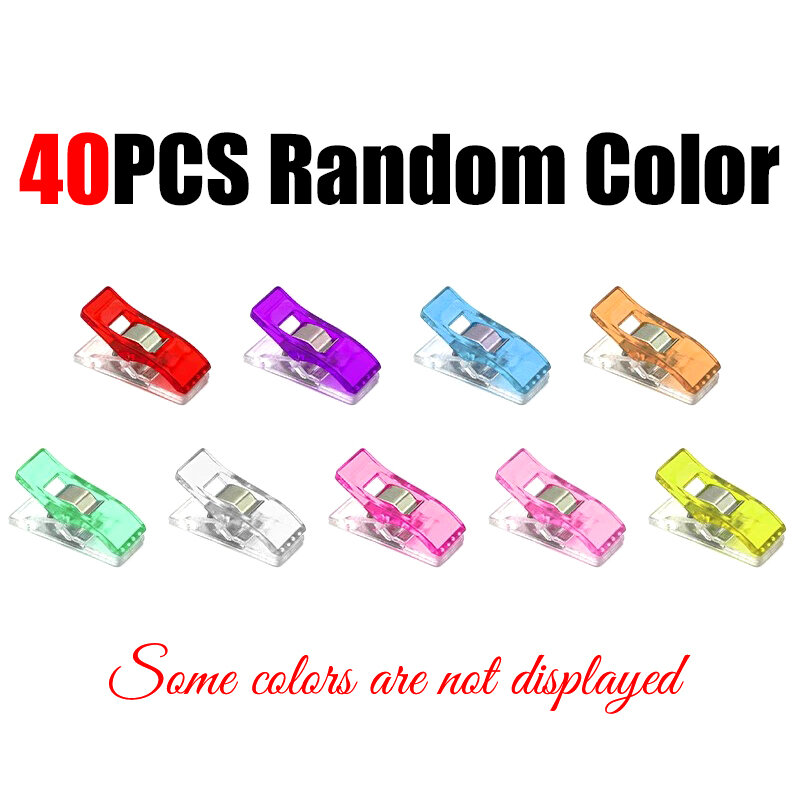 20/40/60PCS Multipurpose Quilting Clips Mix Color Plastic Sewing Clip Fabric Edge Fixed Paper Storage Photo Wall Making Prop ZYF
