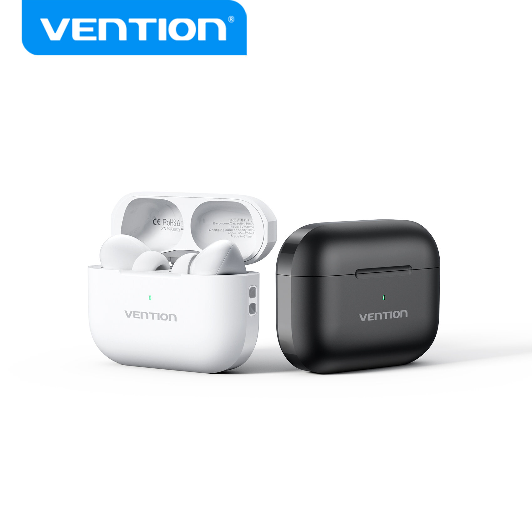 Tai Nghe Bluetooth 5.4 Vention Lite E11 Tai nghe không dây Earbuds cho iPhone Samsung Xiaomi Huawei tai nghe trong Mic điều khiển bằng cảm ứng chống nước True Wireless Earphone