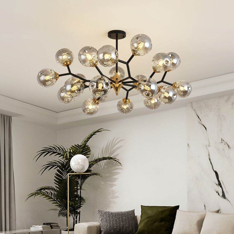 Nordic Glass Ball Ceiling Chandelier for Living Room Bedroom Centerpieces for Dining Room Pendant Lamp Designer Decor Luminaire ราคา 5,509 บาท*ส่งฟรี
