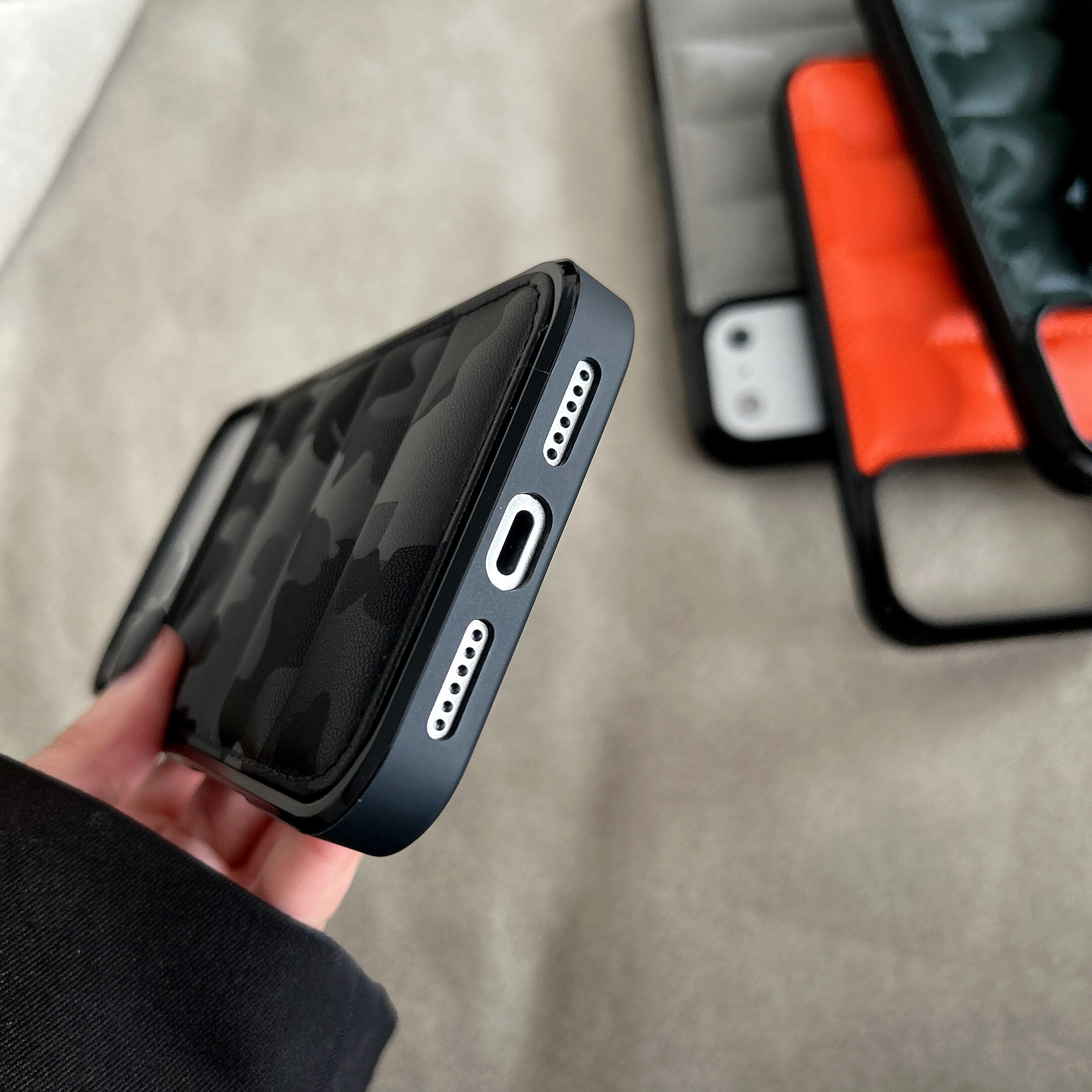 Camo Puffer Cell Phone Case For Iphone Pro Max Soft Touch Cover_voghion.com