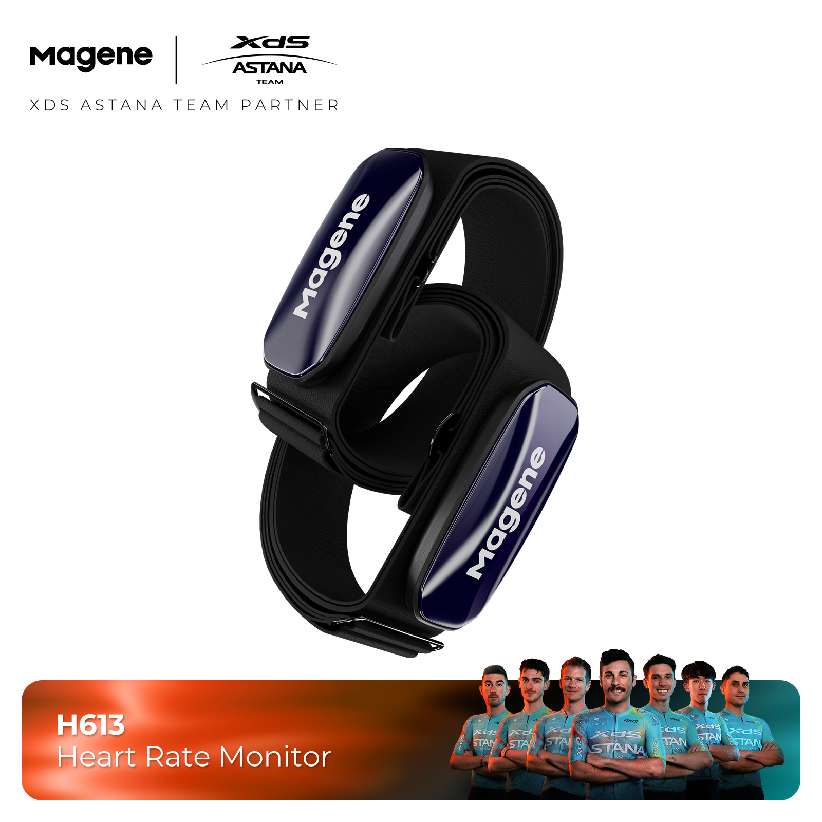 Magene H613 Heart Rate Monitor Sensor Intelligent Heart Rate Tracking Alert System Bluetooth ANT+ Magnetic Charging Long Battery Life ราคา 2,250 บาท*ส่งฟรี