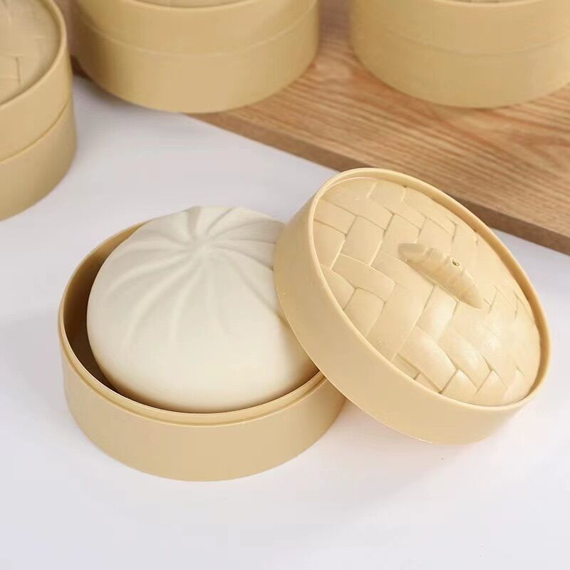 [COD]Stress relief Squeeze Bun Toy Squishy Steam Bun Bread Food Mainan ...