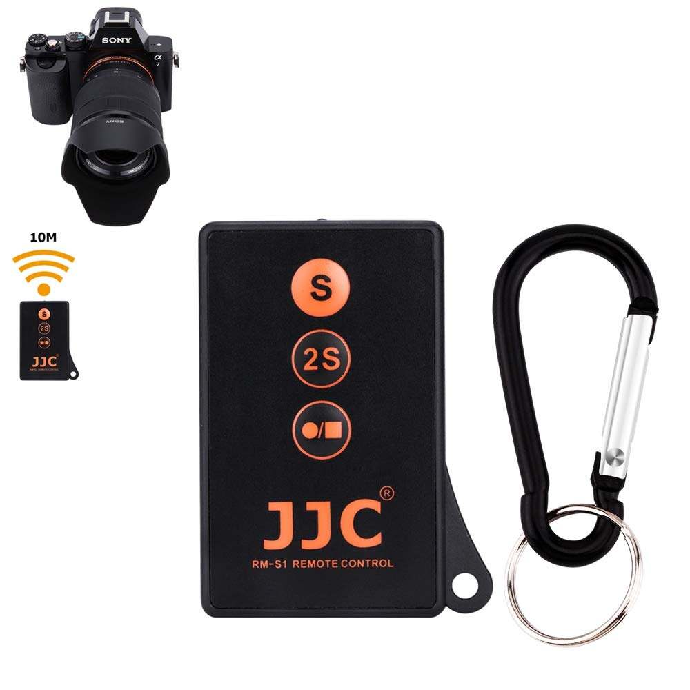 JJC RM-S1 IR Wireless Remote Control Video Recording Controller for Sony a7SIII a6600 a6500 a6400 a6300 a7III a7II a7 a7RIII a7RII a7R a9II a9 a99 a77ii NEX6 NEX5T NEX5R a7RIV Camera, Replace RMTDSLR2 RMTDSLR1