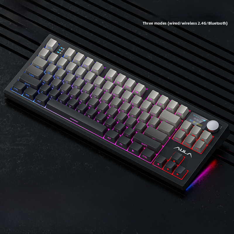 Aula Wolf Spider S87Pro Wireless Mechanical Keyboard Customizable Gaming Office Universal Bluetooth Computer Esports Keyboard. 