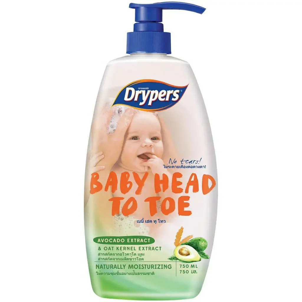Drypers Baby Head to Toe Avocado Extract (750ml)