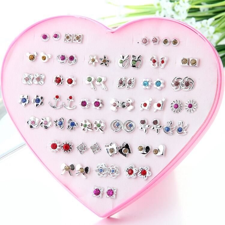 Korean Anti-Allergy Plastic Earing Women Plastic Stud Earrings Boxed ...