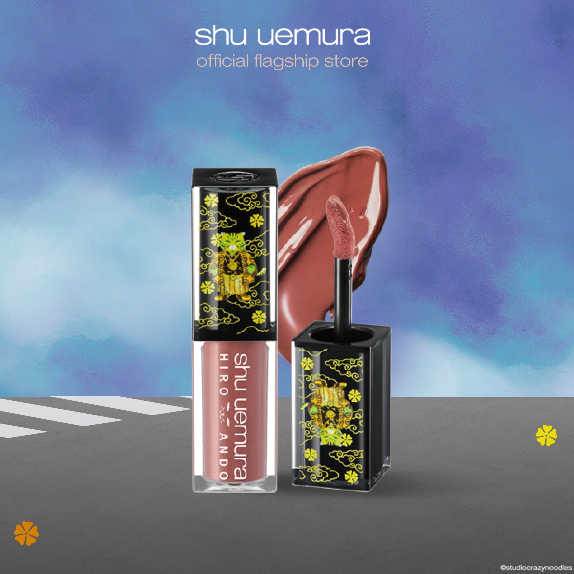 shu uemura ultime8 HIRO ANDO 限定コラボ shu uemura x hiro ando rouge unlimited kinu cream liquid lipstick